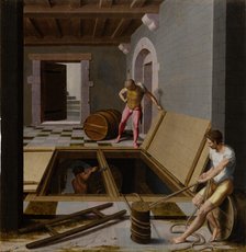 Scene in a Wine Cellar, 1537. Creator: Pseudo-Féeix Chretien