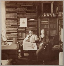Pyotr Alexandrovich Yefremov and Alexey Petrovich Bakhrushin, 1896-1900. Artist: Photo studio of Mikhail Volkov  