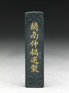 Ink stick with relief decoration, late 19th century- early 20th century. Artist: Unknown.