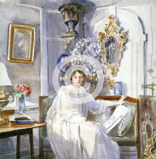 'Young Woman in White', c1864-1930. Artist: Anna Lea Merritt