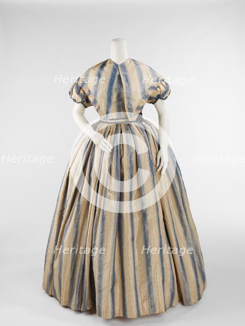 Evening dress, American, ca. 1848. Creator: Unknown.