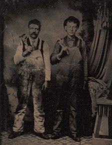 Two Plumbers in Overalls, 1880s. Creator: Unknown.