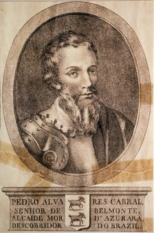 Pedro Alvares Cabral, lord of Belmonte (1460-1526), ??Portuguese navigator who discovered Brazil.…