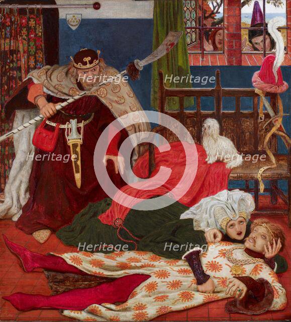 Death of Sir Tristram, c1864. Creator: Ford Madox Brown.