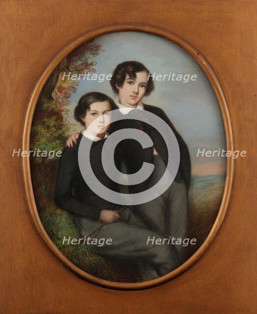 Portrait of J. McNeill Whistler and His Brother William (Dr. William Whistler), 1847. Creator: Emile Francois Dessain.