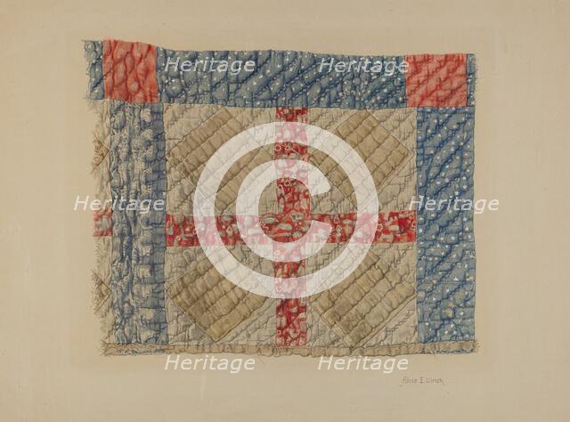 Patchwork Quilt, c. 1938. Creator: Alois E. Ulrich.