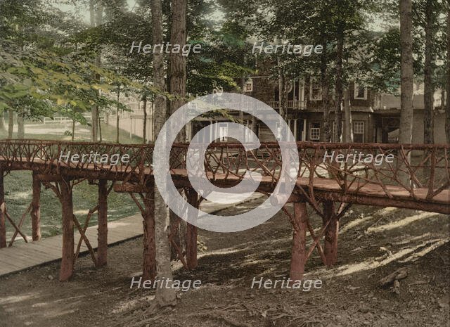 Rustic bridge, Chautauqua, New York, c1898. Creator: Unknown.