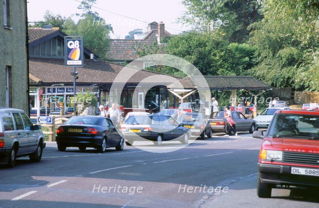 Fuel crisis 2000. Queues for petrol. Artist: Unknown.