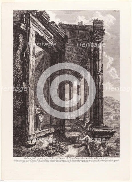View of the Door and Peristyle of the Temple of Vesta, 1780. Creator: Francesco Piranesi.