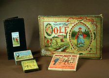 Golfing ephemera including 'The Popular Game of Golf', 1896. Artist: Parker Brothers