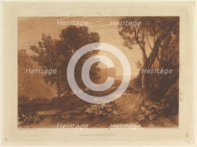 Solitude, or The Reading Magdalen (Liber Studiorum, part XI, plate 53), May 12, 1814. Creator: JMW Turner.