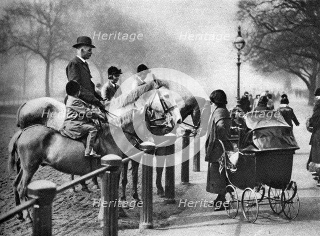 Rotten Row, Hyde Park, London, 1926-1927. Artist: Unknown