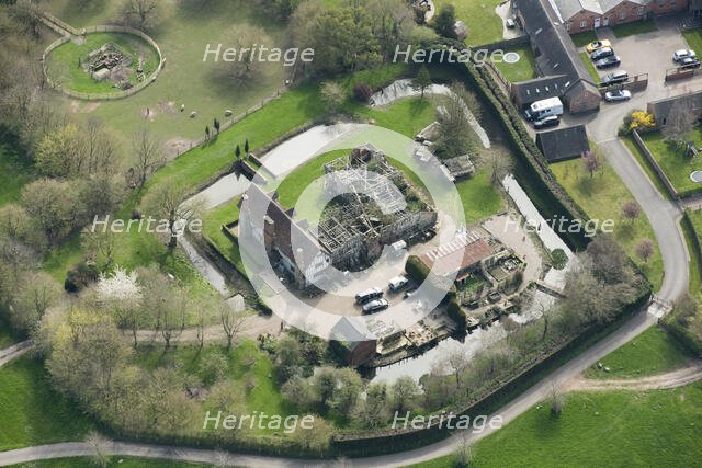 Sinai Park moated site, originally the summer retreat of the abbots of Burton Abbey, Staffs, 2021. Creator: Damian Grady.