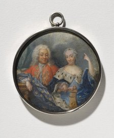 Ulrika Eleonora d.y. (1688-1741), Queen of Sweden, her consort Frederick I..., 18th century. Creator: Niklas Lavreince.