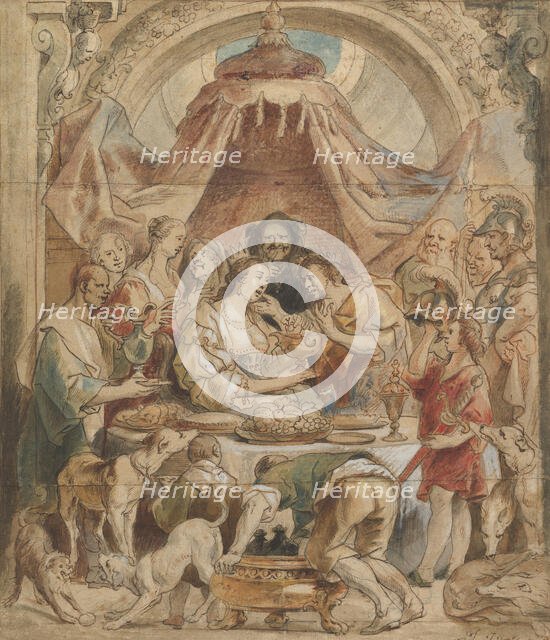 The Banquet of Anthony and Cleopatra, 17th century. Creator: Jacob Jordaens.