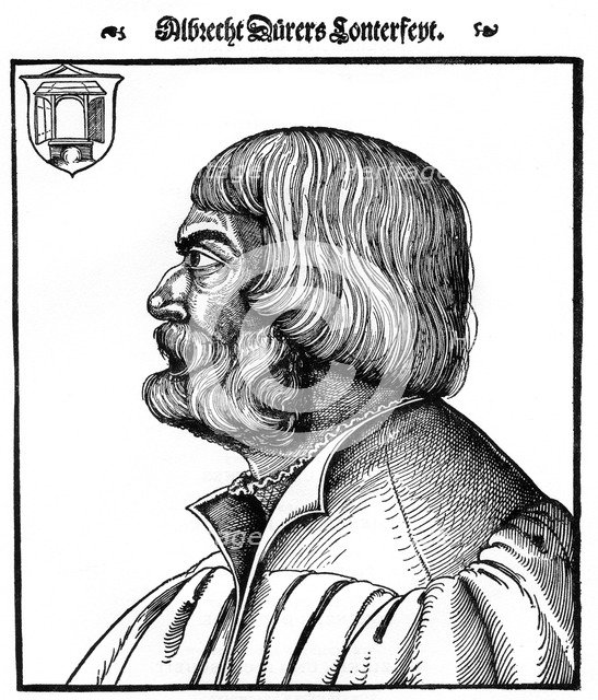 Profile portrait of Albrecht Durer, 1527, (1936). Artist: Erhard Schön
