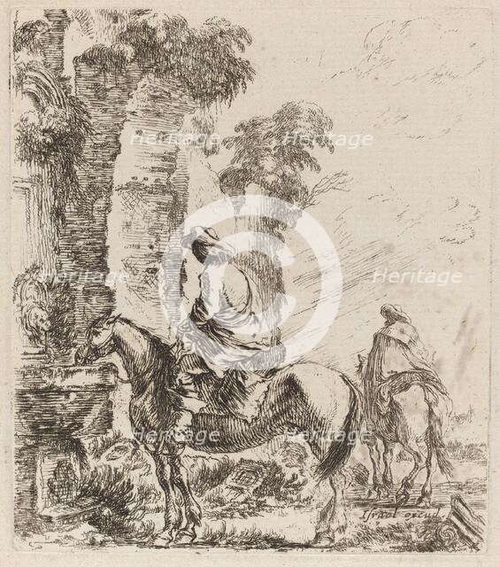 Landscape with Horsemen, 1646. Creator: Stefano della Bella.