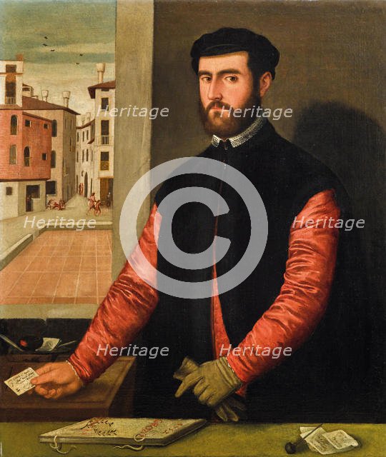 Self-Portrait, 1552. Creator: Badile, Antonio (1518-1560).