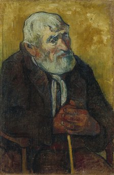 Old Man with a Stick. Artist: Gauguin, Paul Eugéne Henri (1848-1903)
