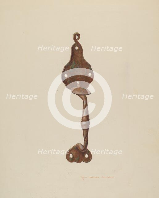 Suffolk Latch, c. 1939. Creator: Regina Henderer.