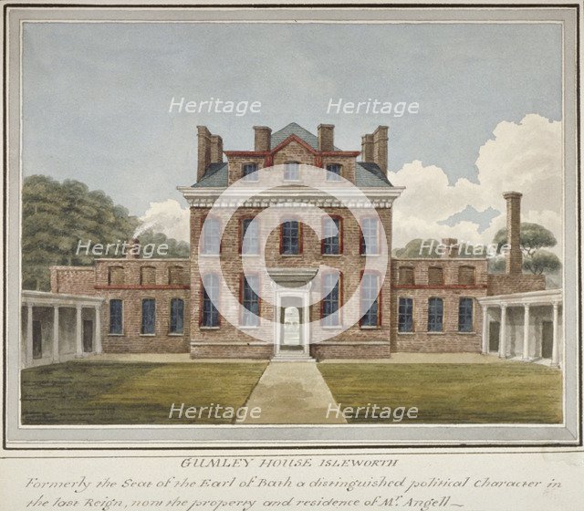 Gumley House, Twickenham Road, Isleworth, Middlesex, c1800. Artist: Anon