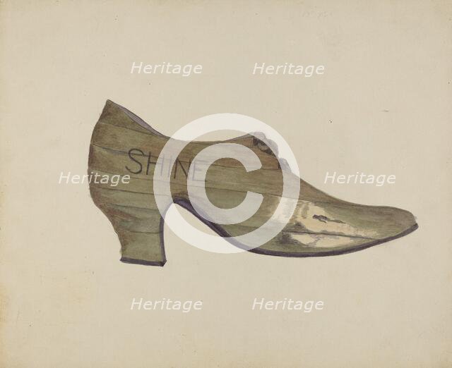 Shoe Shop Sign, c. 1937. Creator: Alfred Denghausen.