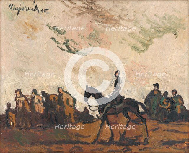 Refugees, 1945. Creator: Cyprian Majernik.