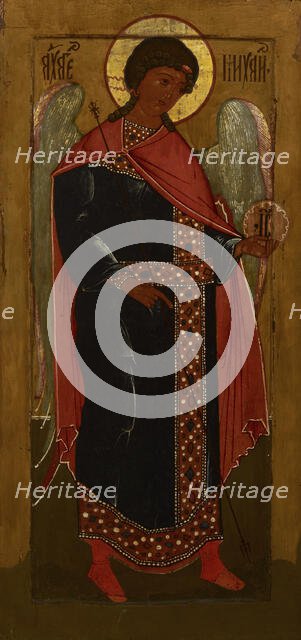 Archangel Michael from the Deesis group, Russian icon, 1685-1715. Creator: Unknown.