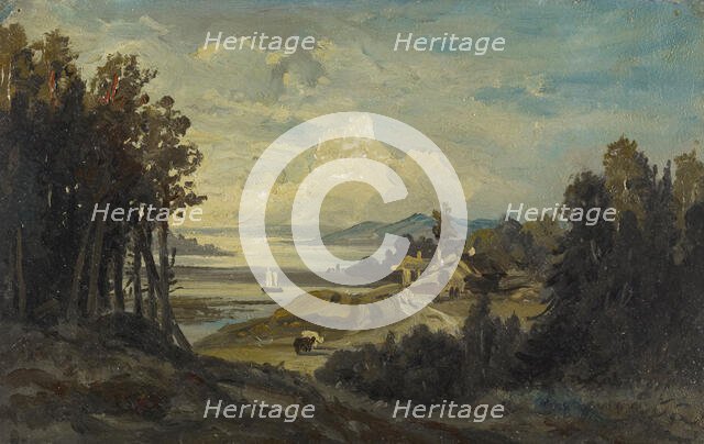 Beach landscape, 1870-1879. Creator: Johan Knutson.