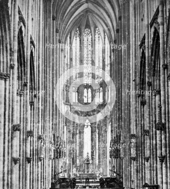 Interior of Cologne Cathedral, early 20th century. Artist: Unknown