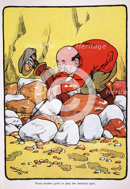 Golfing postcard, c1920s.  Artist: George Shepheard