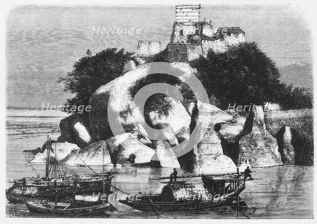 'View of the Sacred Isle of Devinath, on the Ganges', c1891. Creator: James Grant.