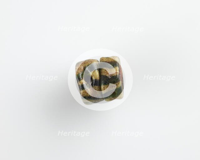 Bead, double disk (fastened with red wax), Ptolemaic Dynasty, 305-30 BCE. Creator: Unknown.