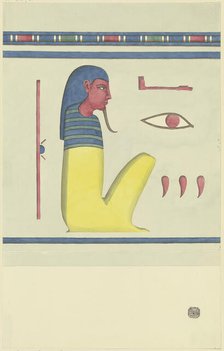 Hieroglyphs framed by an ornamental band, 1829-1830. Creator: Friedrich Maximilian Hessemer.