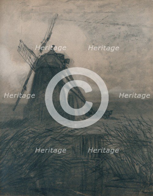 'A Marsh Mill', c1840. Artist: Thomas Lound.