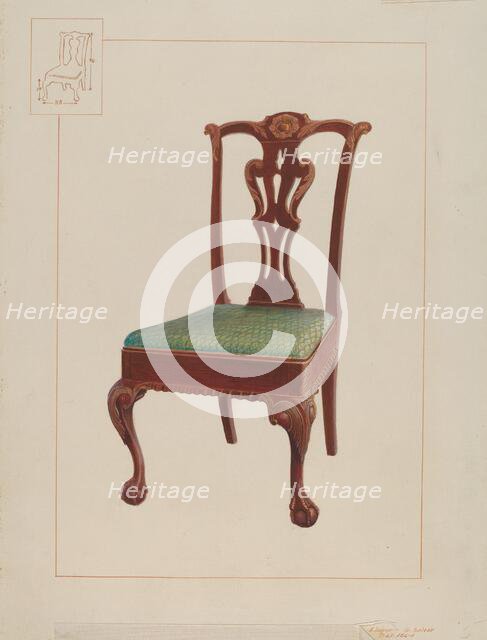 Mahogany Chair, 1937. Creator: Edward L Loper.