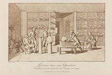 Lavoisier in his laboratory, Early 19th cen..