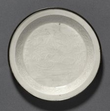 Dish with Ducks in Lotus Pond: Ding Ware, 12th Century. Creator: Unknown.