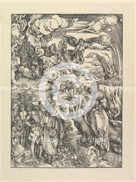 The Babylonian Whore, from The Apocalypse. Facsimile.n.d. Creator: Albrecht Durer.