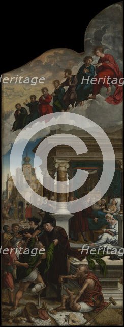 Three Acts of Mercy: Clothing the Naked, Liberating the Imprisoned and Feeding the Hungry,1517-24/25 Creator: Bernaert van Orley.