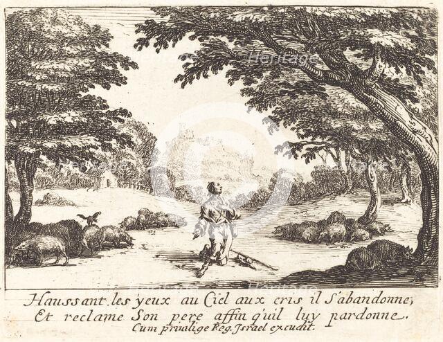 Praying for Divine Help, 1635. Creator: Jacques Callot.