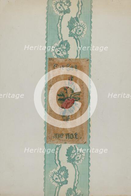 Bookmark, c. 1936. Creator: Ellen Duncan.