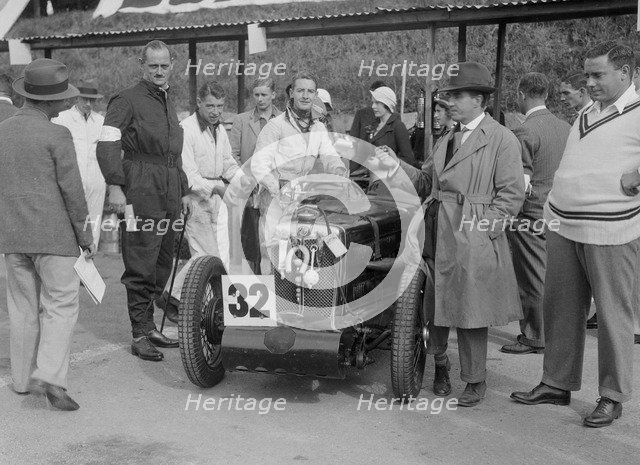MG C type of Goldie Gardner at the RAC TT Race, Ards Circuit, Belfast, 1932. Artist: Bill Brunell.