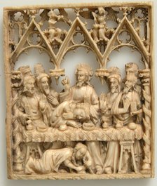 Plaque with the Last Supper, British or French (?), 15th century (?). Creator: Unknown.