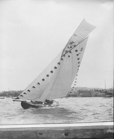The cutter 'Mazurka' sailing close-hauled. Creator: Kirk & Sons of Cowes.
