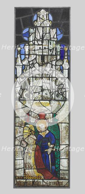 Saint Catherine with a Kneeling Male Donor, 1400s. Creator: Unknown.