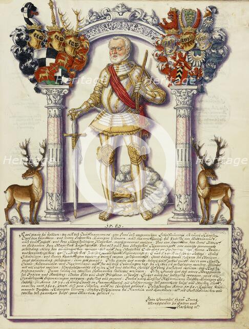 Charles I Hohenzollern; Chronicle of the Hohenzollern Family, about 1572. Creator: Jorg Ziegler.