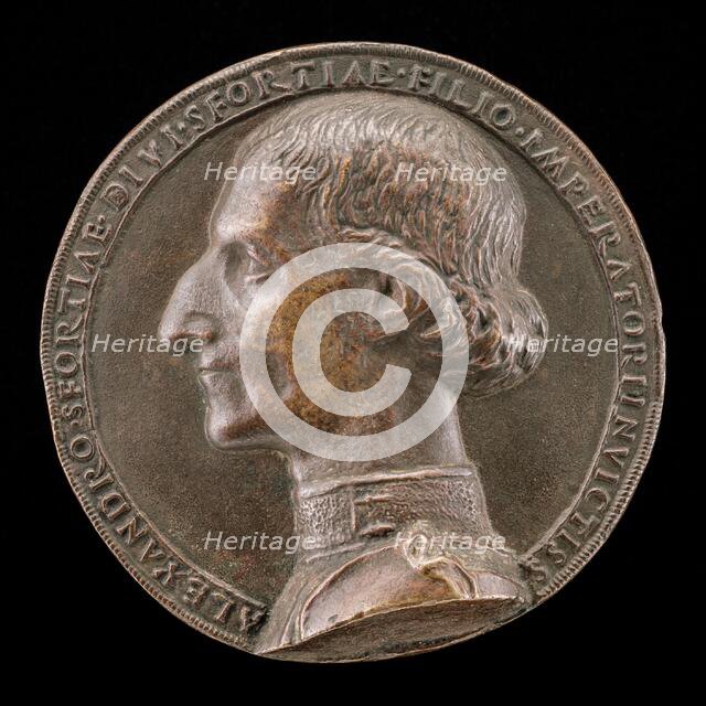 Alessandro Sforza, 1409-1468, Lord of Pesaro 1445 [reverse], 1475. Creator: Gianfrancesco Enzola.