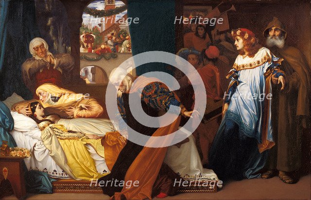 The feigned death of Juliet, 1856-1858. Artist: Leighton, Frederic, 1st Baron Leighton (1830-1896)