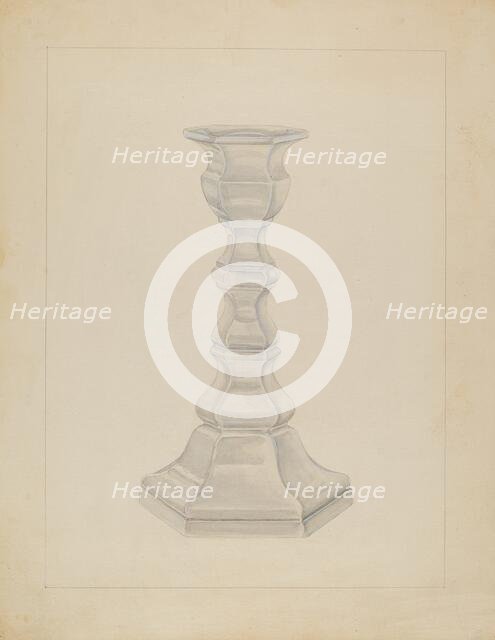 Candlestick, c. 1936. Creator: Gertrude Lemberg.